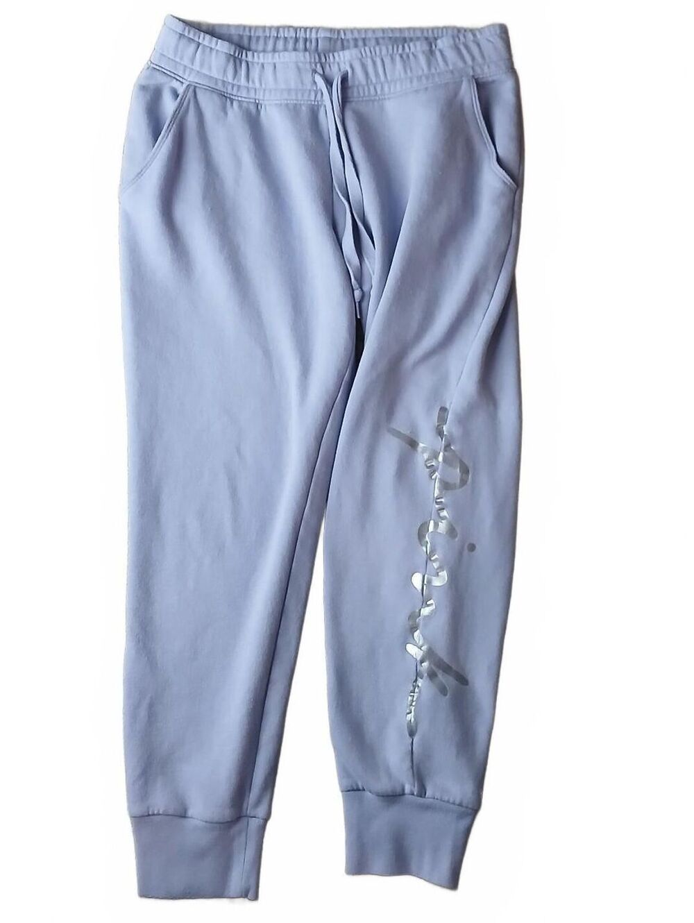 Victoria's Secret PINK Lilac Sweatpants Pockets Lavender Joggers Size Medium E92